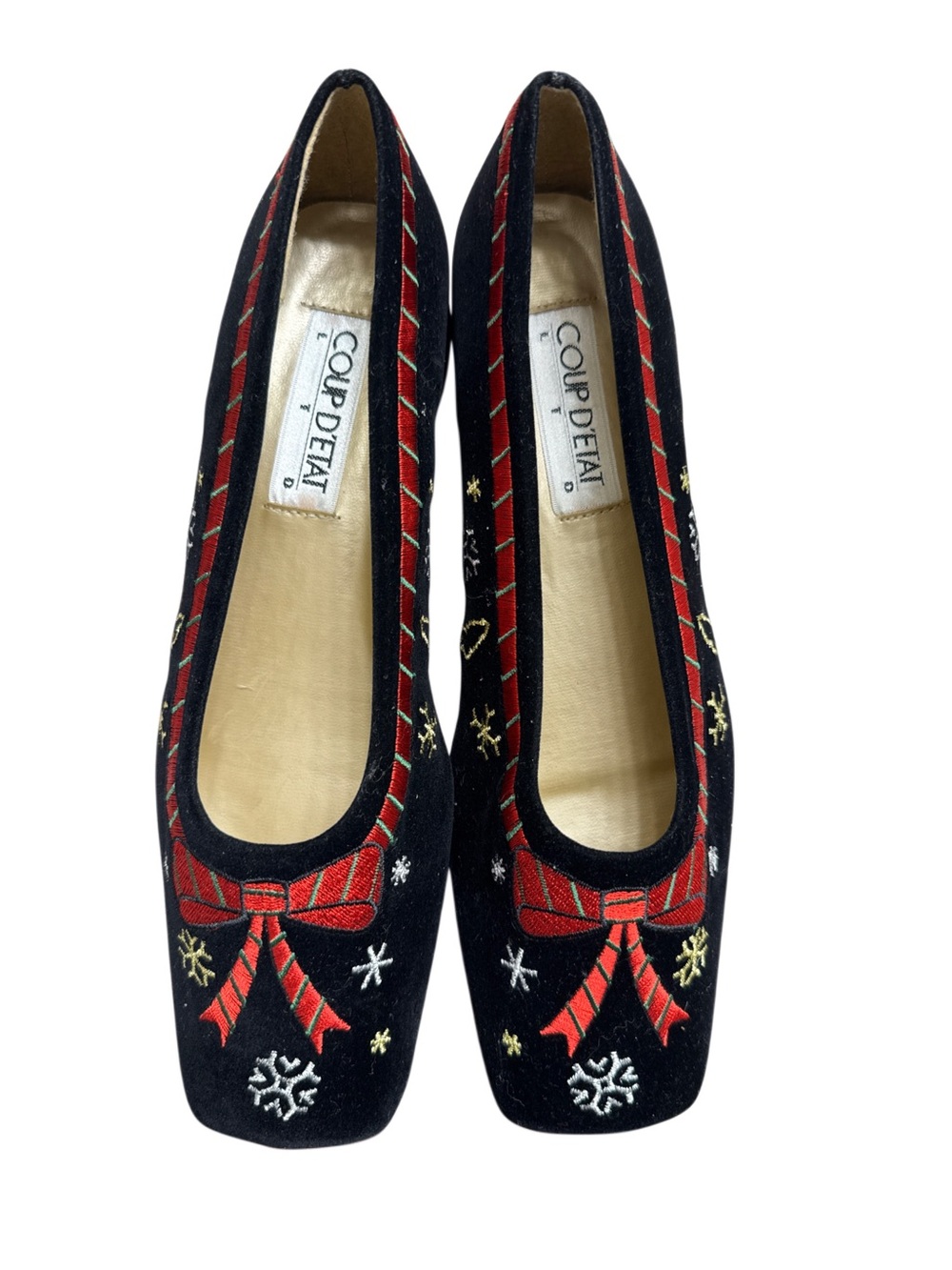 COUP D’ETAT CHRISTMAS FLATS NWOT - Picture 2 of 6
